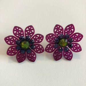 Tarina Tarantino Swarovski crystal flower earrings